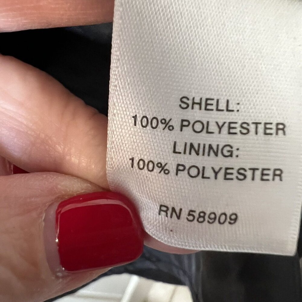 Vtg Copper Key Soft Black Coat Faux Fur Leopard Trim Size 7/8 Buttons Pockets - Picture 11 of 13